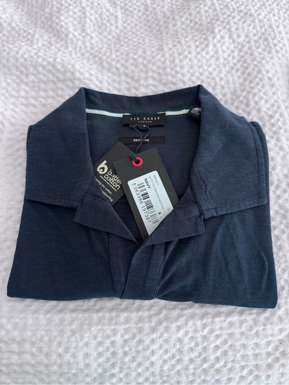 Ted Baker Dark Blue Collared Polo